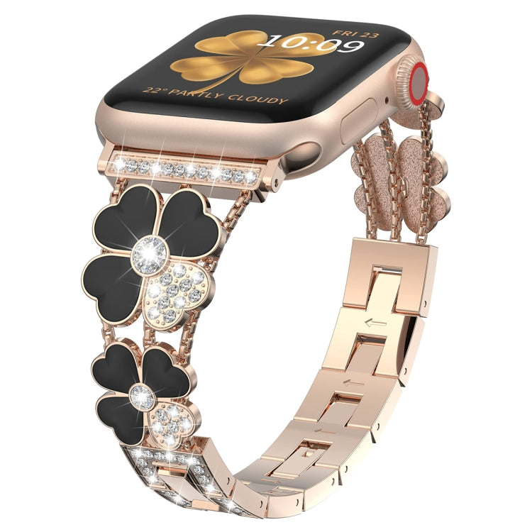 Petal Metal Diamond Watch Band, For Apple Watch 4 40mm, For Apple Watch 4 44mm, For Apple Watch 3 38mm, For Apple Watch 9 45mm