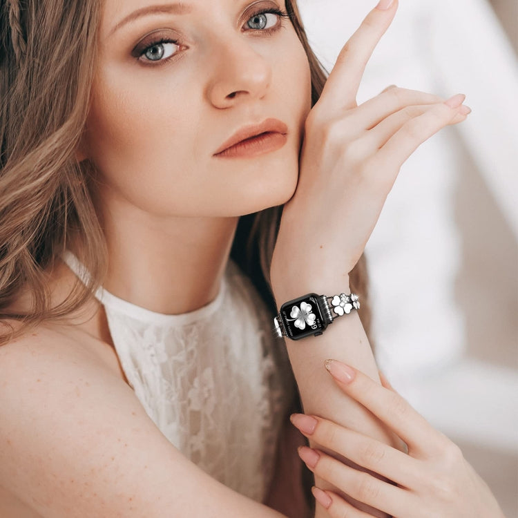 Petal Metal Diamond Watch Band, For Apple Watch 3 42mm, For Apple Watch 2 38mm, For Apple Watch 2 42 mm, For Apple Watch 38mm