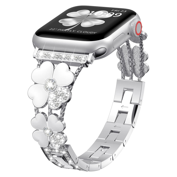 Petal Metal Diamond Watch Band, For Apple Watch 9 41mm, For Apple Watch 42mm