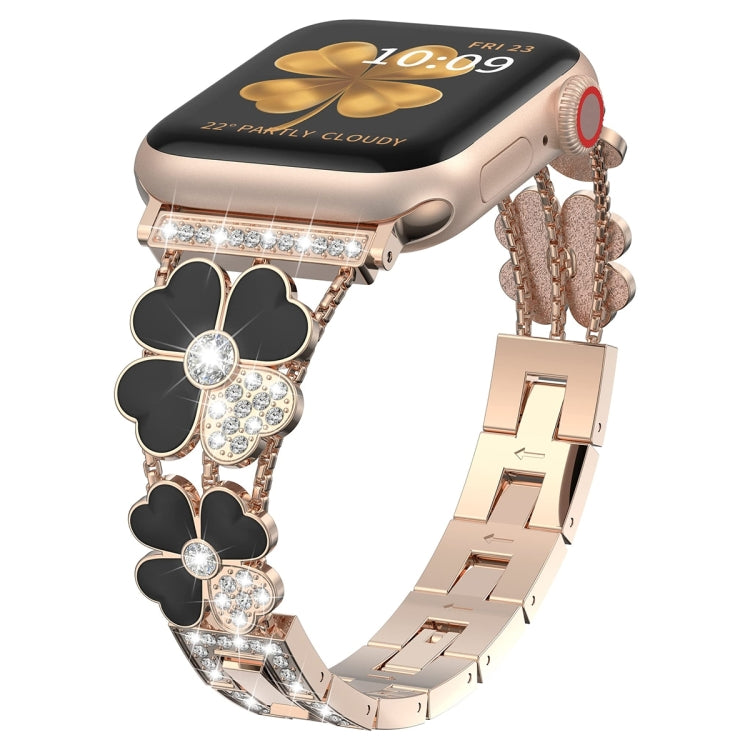 Petal Metal Diamond Watch Band, For Apple Watch SE 2023 44mm, For Apple Watch Ultra 49mm, For Apple Watch 8 41mm, For Apple Watch 8 45mm