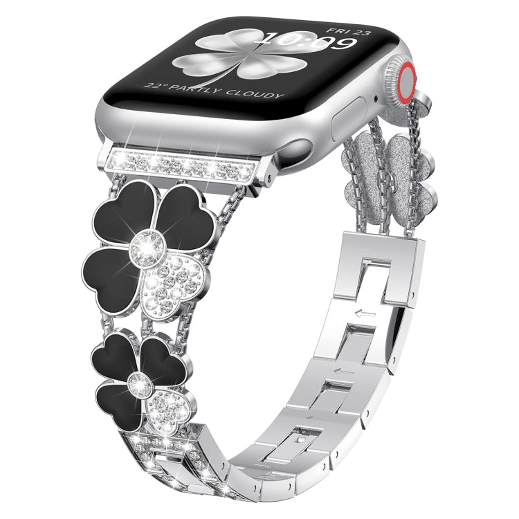 Petal Metal Diamond Watch Band, For Apple Watch 4 40mm, For Apple Watch 4 44mm, For Apple Watch 3 38mm, For Apple Watch 9 45mm