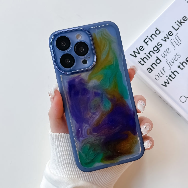 Oil Painting Electroplating TPU Phone Case, For iPhone 13 Pro, For iPhone 13 Pro Max, For iPhone 12, For iPhone 12 Pro