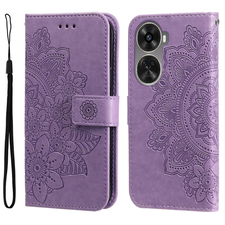 Seven-petal Flowers Embossing Leather Phone Case, For Huawei nova 13 / nova 12, For Huawei Enjoy 70 Pro, For Huawei Enjoy 70, For Huawei nova 11 SE