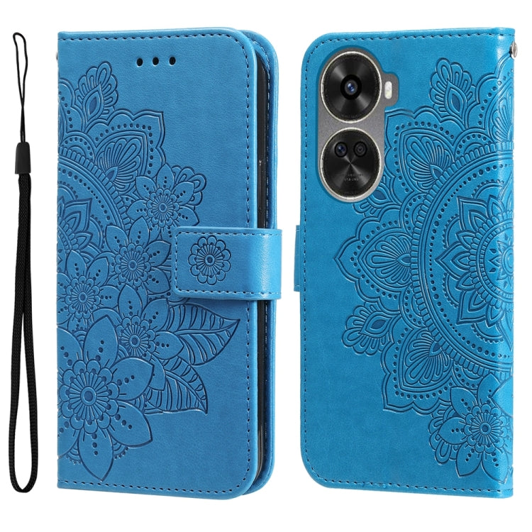 Seven-petal Flowers Embossing Leather Phone Case, For Huawei nova 13 / nova 12, For Huawei Enjoy 70 Pro, For Huawei Enjoy 70, For Huawei nova 11 SE