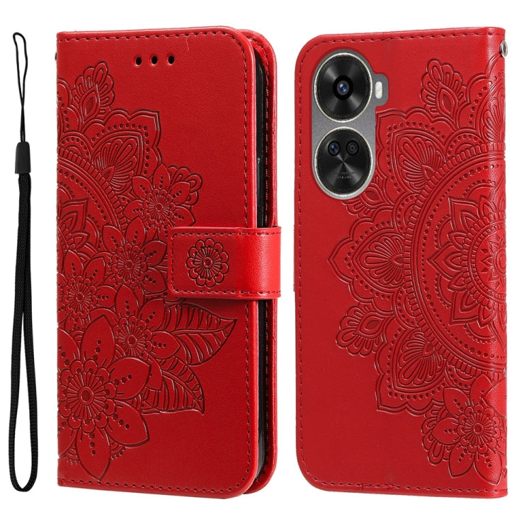 Seven-petal Flowers Embossing Leather Phone Case, For Huawei nova 13 / nova 12, For Huawei Enjoy 70 Pro, For Huawei Enjoy 70, For Huawei nova 11 SE