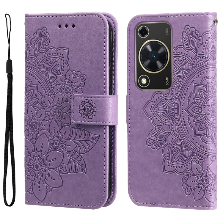 Seven-petal Flowers Embossing Leather Phone Case, For Huawei nova 13 / nova 12, For Huawei Enjoy 70 Pro, For Huawei Enjoy 70, For Huawei nova 11 SE