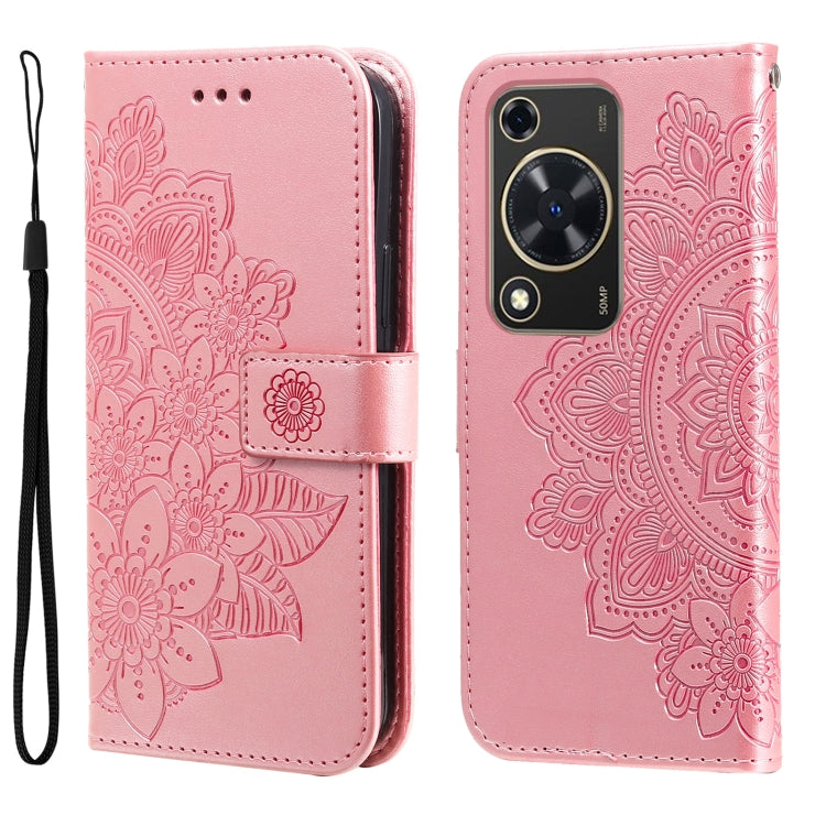 Seven-petal Flowers Embossing Leather Phone Case, For Huawei nova 13 / nova 12, For Huawei Enjoy 70 Pro, For Huawei Enjoy 70, For Huawei nova 11 SE