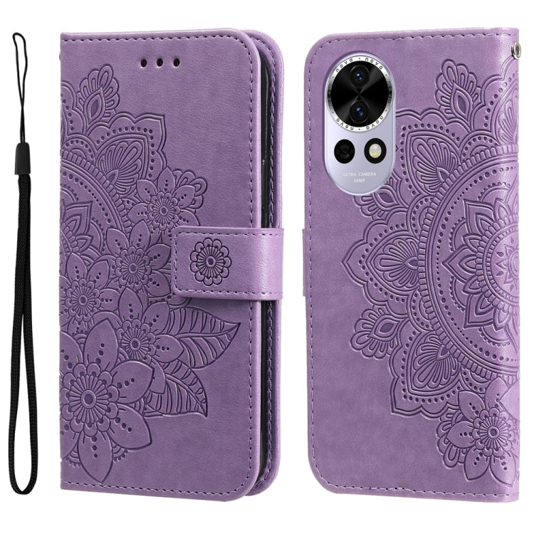 Seven-petal Flowers Embossing Leather Phone Case, For Huawei nova 13 / nova 12, For Huawei Enjoy 70 Pro, For Huawei Enjoy 70, For Huawei nova 11 SE