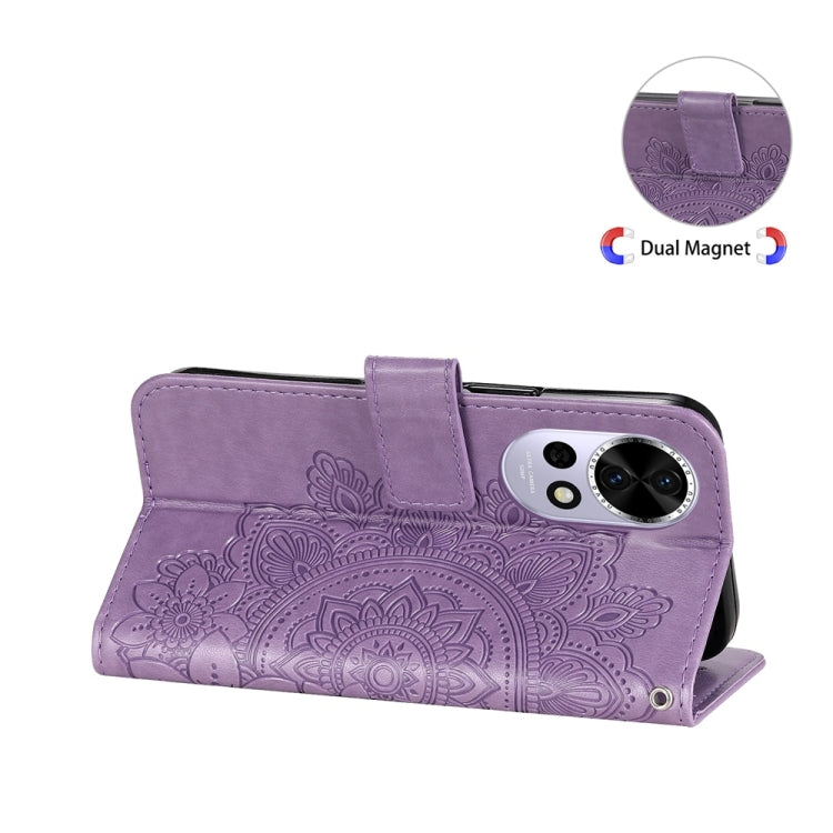 Seven-petal Flowers Embossing Leather Phone Case, For Huawei nova 13 / nova 12, For Huawei Enjoy 70 Pro, For Huawei Enjoy 70, For Huawei nova 11 SE