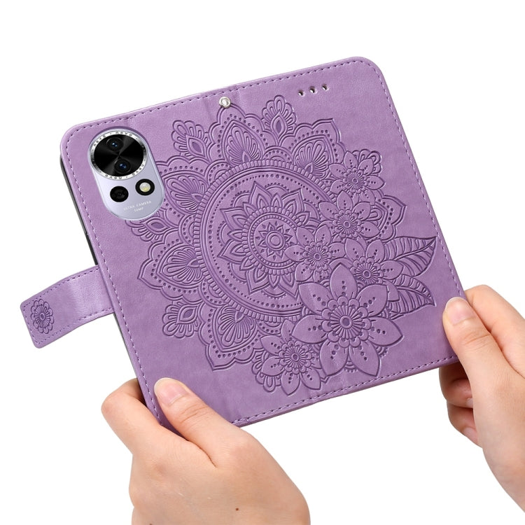 Seven-petal Flowers Embossing Leather Phone Case, For Huawei nova 13 / nova 12, For Huawei Enjoy 70 Pro, For Huawei Enjoy 70, For Huawei nova 11 SE