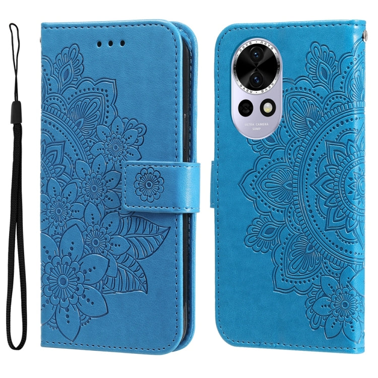 Seven-petal Flowers Embossing Leather Phone Case, For Huawei nova 13 / nova 12, For Huawei Enjoy 70 Pro, For Huawei Enjoy 70, For Huawei nova 11 SE