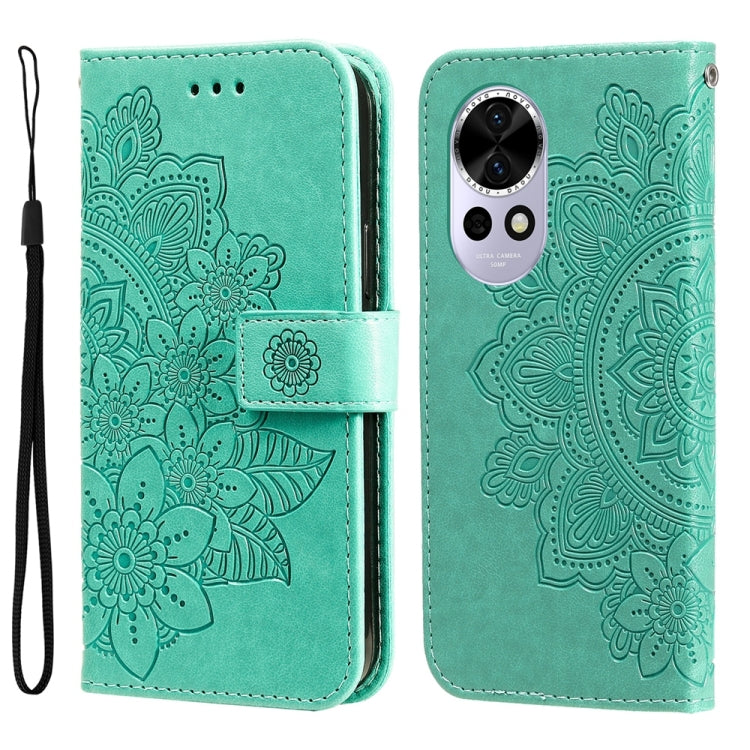 Seven-petal Flowers Embossing Leather Phone Case, For Huawei nova 13 / nova 12, For Huawei Enjoy 70 Pro, For Huawei Enjoy 70, For Huawei nova 11 SE