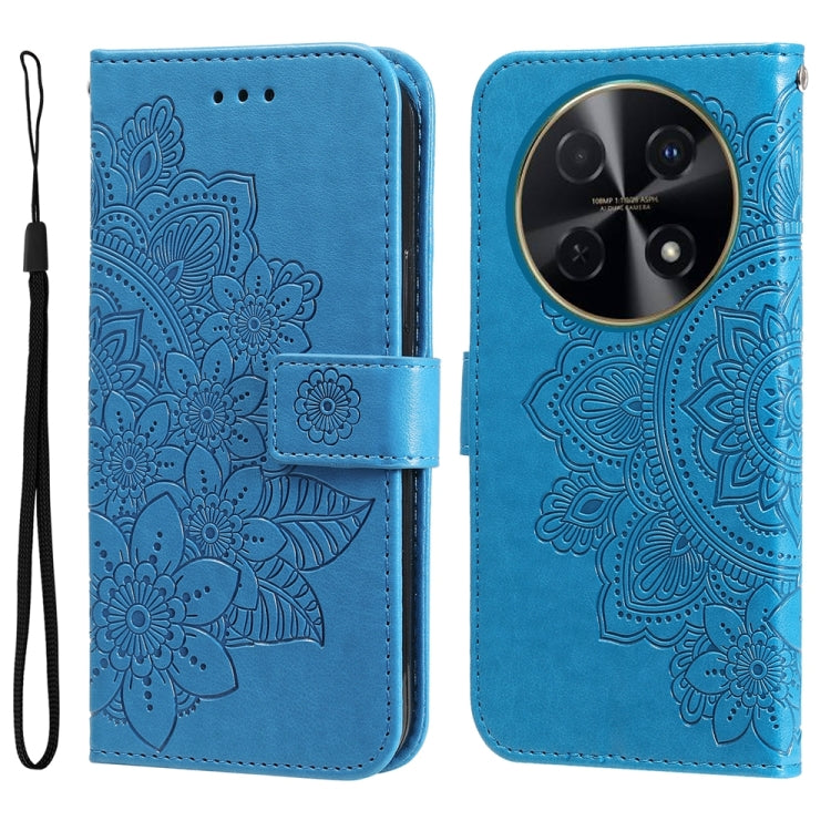 Seven-petal Flowers Embossing Leather Phone Case, For Huawei nova 13 / nova 12, For Huawei Enjoy 70 Pro, For Huawei Enjoy 70, For Huawei nova 11 SE