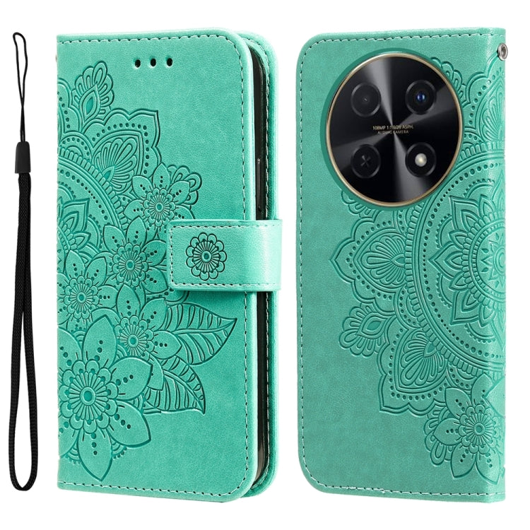 Seven-petal Flowers Embossing Leather Phone Case, For Huawei nova 13 / nova 12, For Huawei Enjoy 70 Pro, For Huawei Enjoy 70, For Huawei nova 11 SE