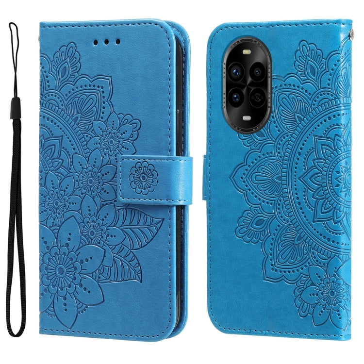 Seven-petal Flowers Embossing Leather Phone Case, For Huawei Maimang 40 5G, For Huawei nova 14, For Huawei Enjoy 80, For Huawei nova 13 Pro