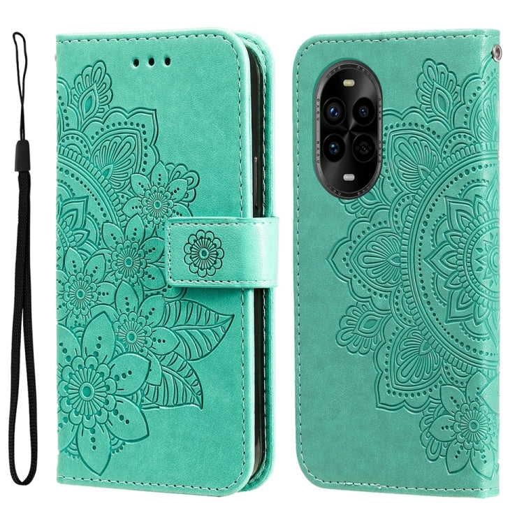 Seven-petal Flowers Embossing Leather Phone Case, For Huawei Maimang 40 5G, For Huawei nova 14, For Huawei Enjoy 80, For Huawei nova 13 Pro