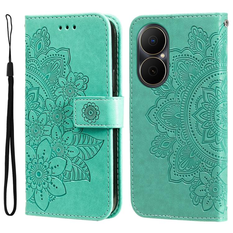 Seven-petal Flowers Embossing Leather Phone Case, For Huawei Maimang 40 5G, For Huawei nova 14, For Huawei Enjoy 80, For Huawei nova 13 Pro