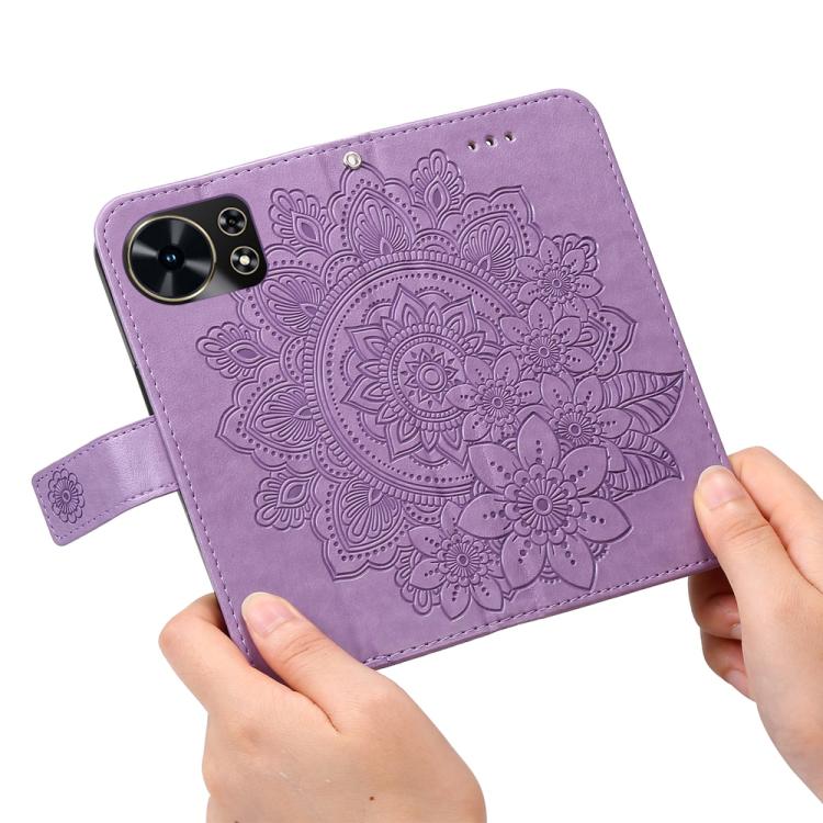 Seven-petal Flowers Embossing Leather Phone Case, For Huawei Maimang 40 5G, For Huawei nova 14, For Huawei Enjoy 80, For Huawei nova 13 Pro