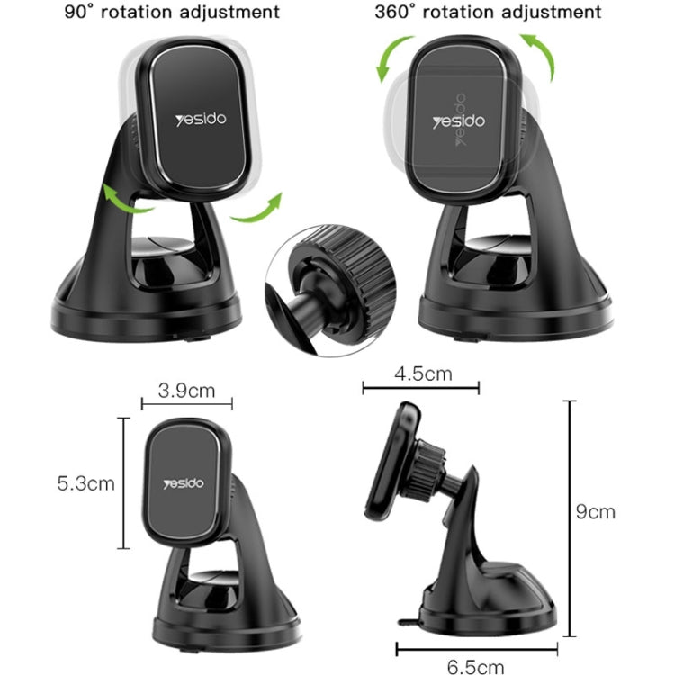 Yesido C72 Car Strong Magnetic Phone Holder(Black)