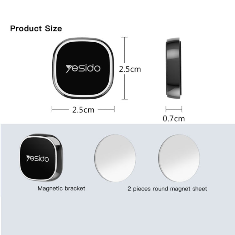 Yesido C81 Car Dashboard Mini Strong Magnetic Phone Holder, C81 (Silver), C81 (Black)
