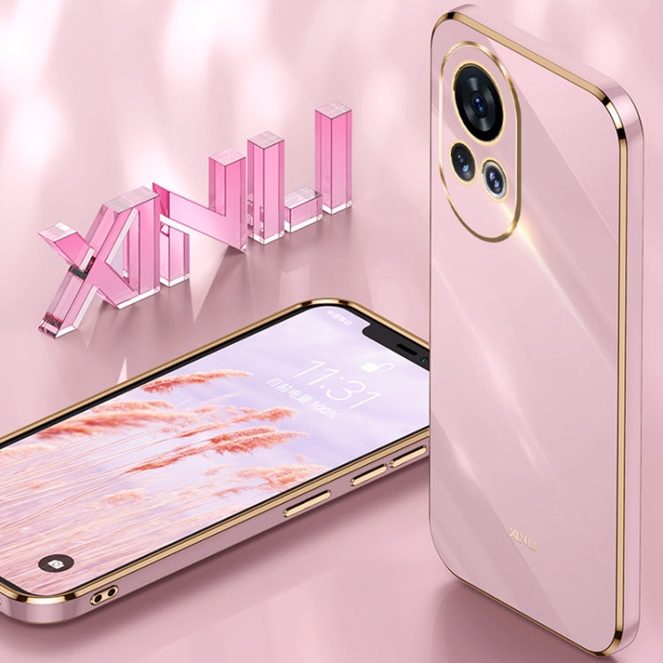 For Huawei nova 12 Pro XINLI Straight Edge 6D Electroplate TPU Phone Case(Cherry Purple)