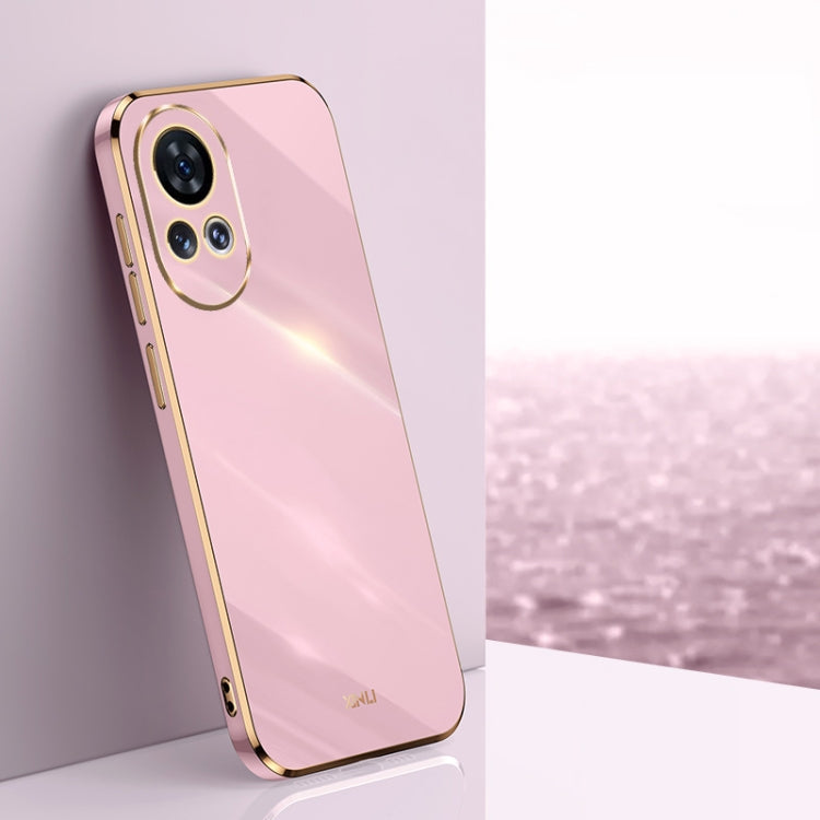 For Huawei nova 12 XINLI Straight Edge 6D Electroplate TPU Phone Case(Cherry Purple)