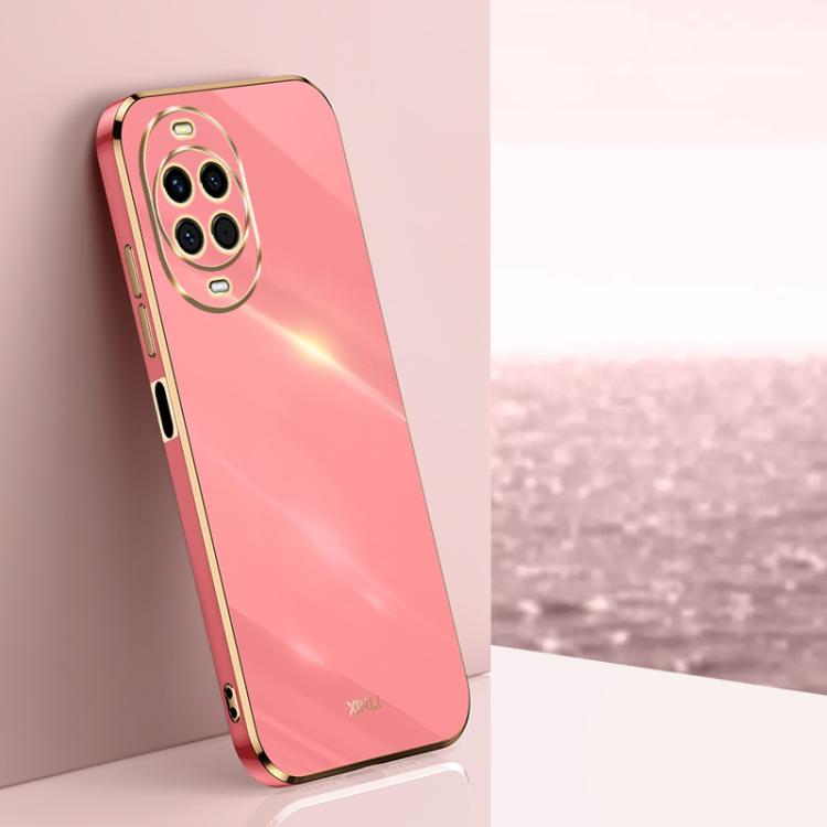 For Huawei Nova 14 XINLI Straight Edge 6D Electroplate TPU Phone Case(Hawthorn Red)