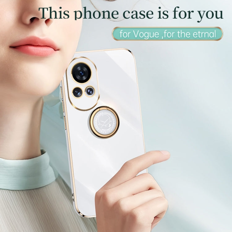 For Huawei nova 12 Pro XINLI Straight Edge 6D Electroplate TPU Phone Case with Ring Holder(Pink)
