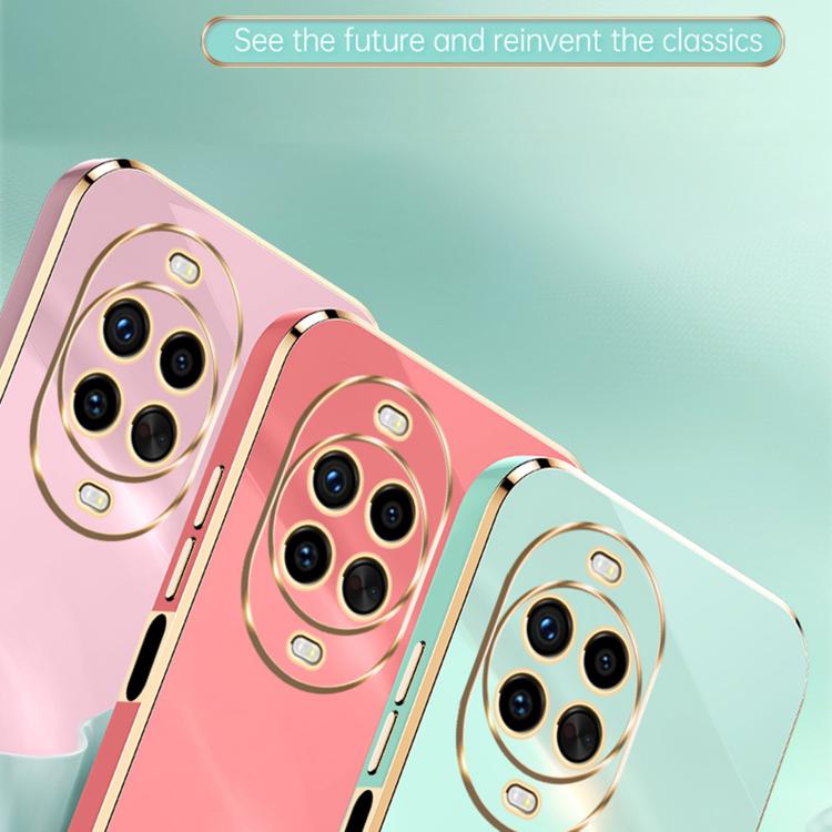 For Huawei Nova 14 Ultra XINLI Straight Edge 6D Electroplate TPU Phone Case with Ring Holder(White)