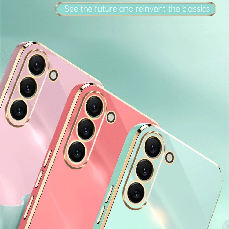 For Samsung Galaxy S24+ 5G XINLI Straight Edge 6D Electroplate TPU Phone Case(White)