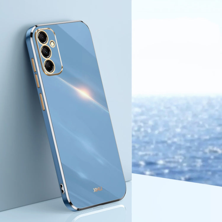 For Samsung Galaxy A55 XINLI Straight Edge 6D Electroplate TPU Phone Case(Celestial Blue)