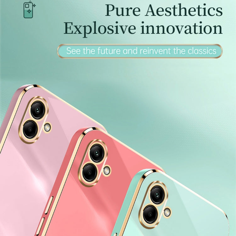 For Samsung Galaxy A04e 4G XINLI Straight Edge 6D Electroplate TPU Phone Case(Celestial Blue)