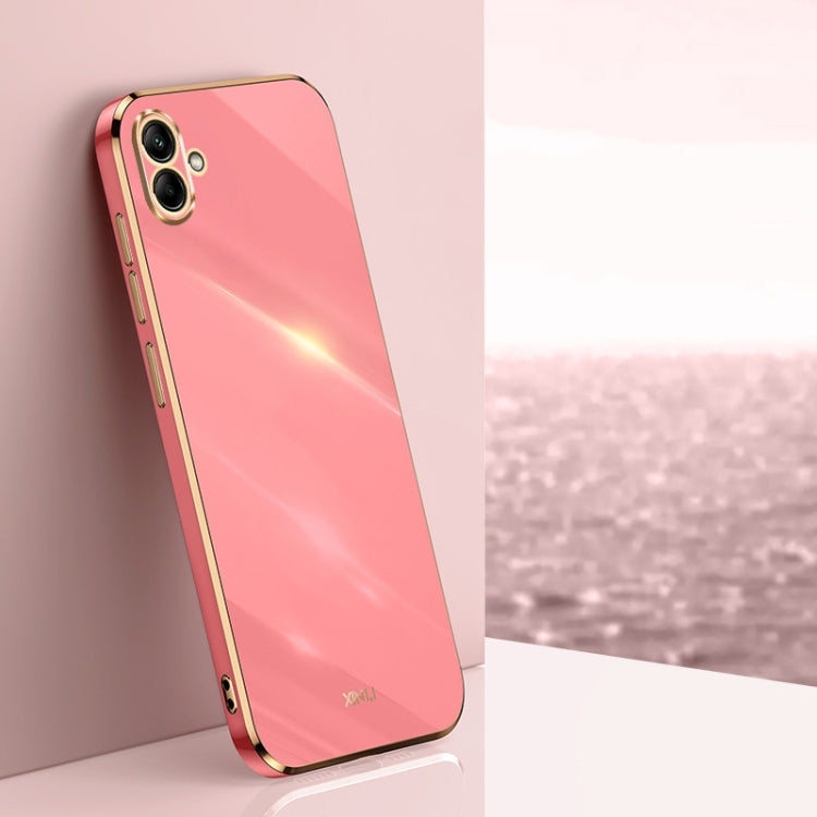 For Samsung Galaxy A04e 4G XINLI Straight Edge 6D Electroplate TPU Phone Case(Hawthorn Red)