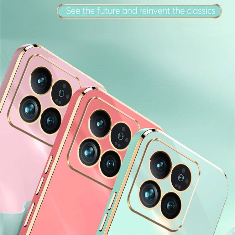 For Xiaomi 14 XINLI Straight Edge 6D Electroplate TPU Phone Case(Black)