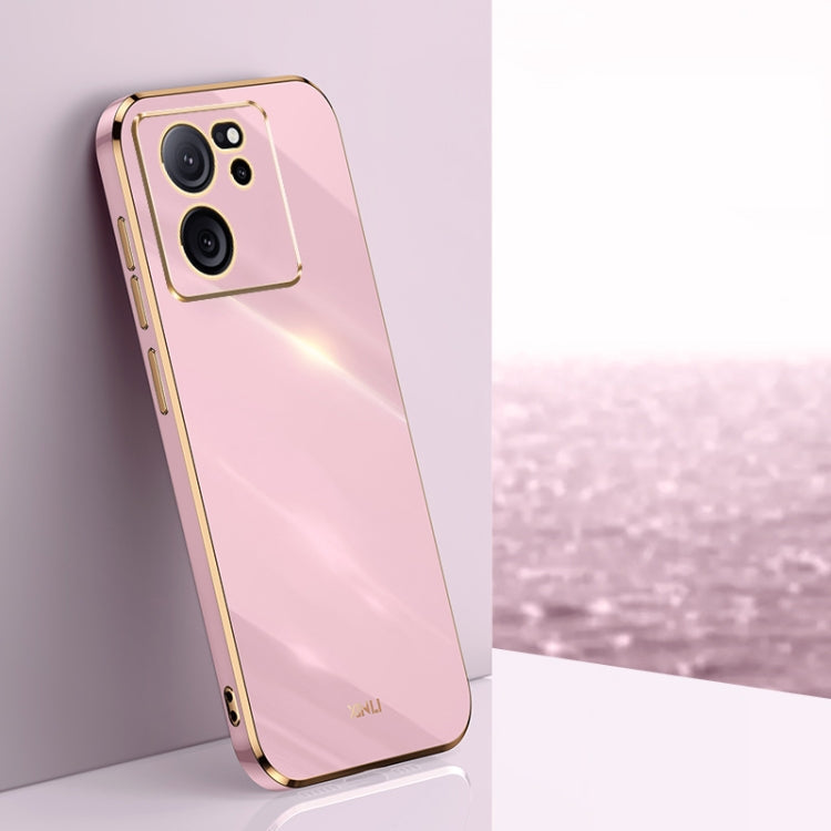 For Xiaomi Redmi K60 Ultra / Mi 13T XINLI Straight Edge 6D Electroplate TPU Phone Case(Cherry Purple)