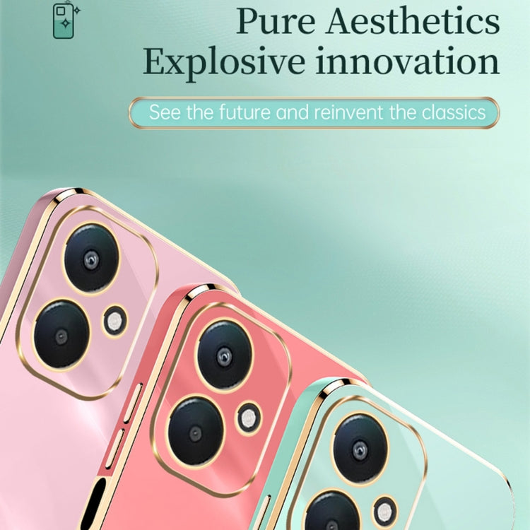 For Xiaomi Redmi 13C 5G XINLI Straight Edge 6D Electroplate TPU Phone Case(Pink)