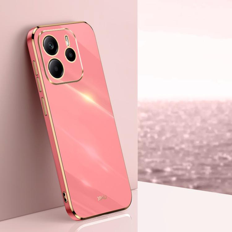 XINLI Straight Edge 6D Electroplate TPU Phone Case, For Redmi Note 14 4G 163.25mm, For Redmi Note 14 5G Global, For Redmi 14 4G