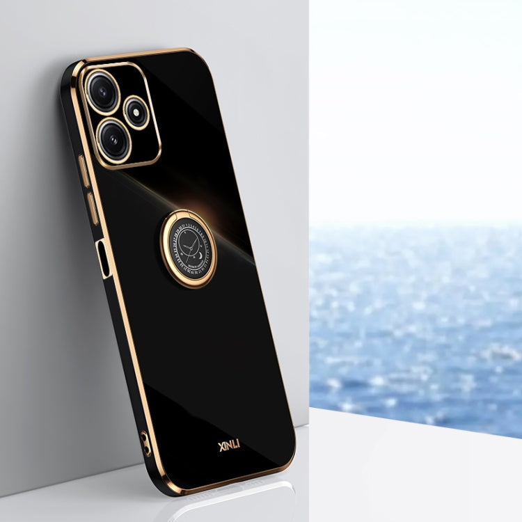 XINLI Straight Edge 6D Electroplate TPU Phone Case with Ring Holder, For Xiaomi Redmi Note 12R, For Xiaomi Redmi K70, For Xiaomi Redmi 12 4G