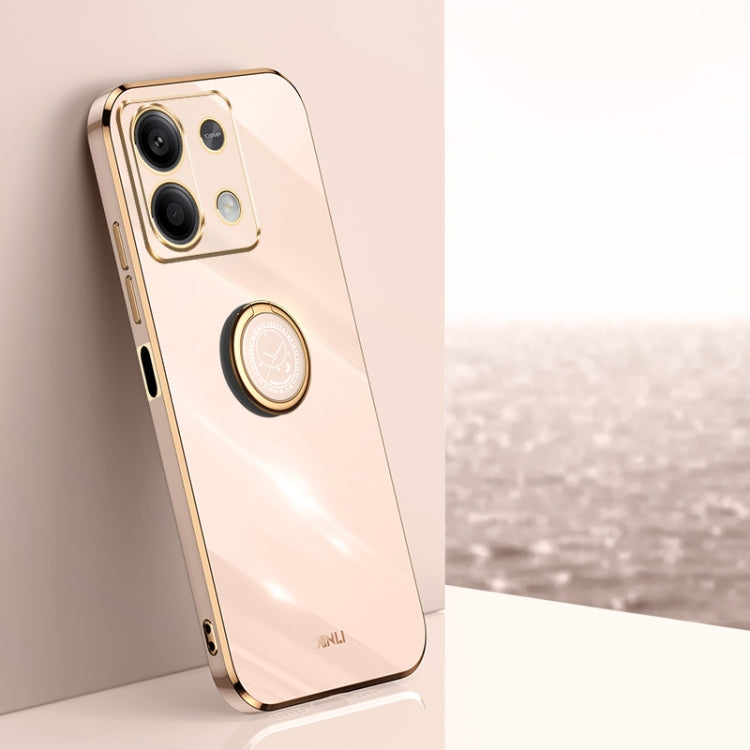 XINLI Straight Edge 6D Electroplate TPU Phone Case with Ring Holder, For Xiaomi 14, For Xiaomi Redmi Note 13 5G, For Xiaomi Redmi 13C 4G