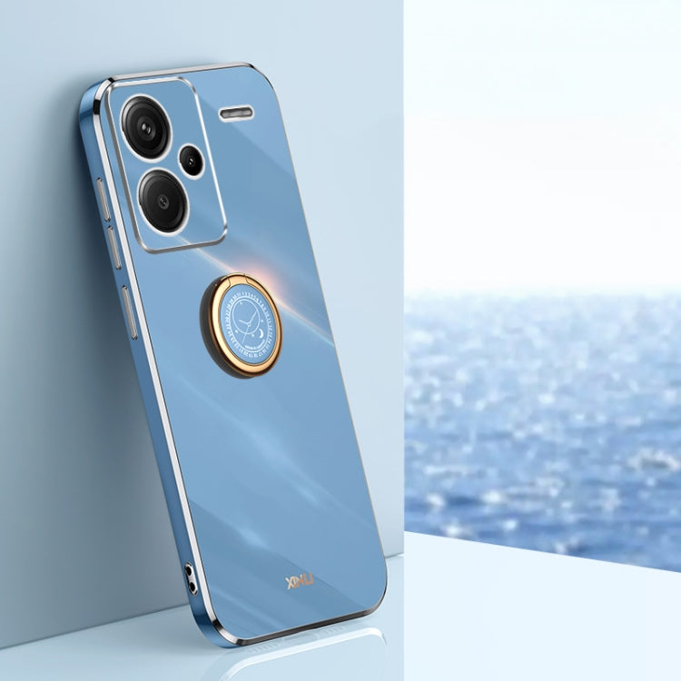 XINLI Straight Edge 6D Electroplate TPU Phone Case with Ring Holder, For Xiaomi Redmi Note 13 Pro+, For Xiaomi Redmi Note 13 Pro, For Xiaomi Redmi K60 Ultra / Mi 13T