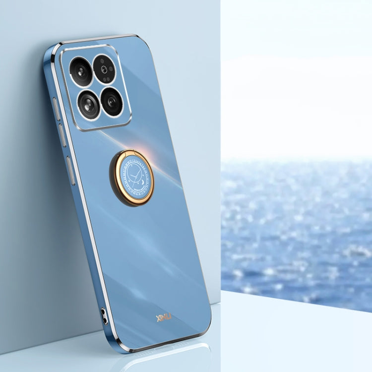XINLI Straight Edge 6D Electroplate TPU Phone Case with Ring Holder, For Xiaomi Redmi 13C 5G, For Xiaomi Redmi K70E, For Xiaomi 14 Pro