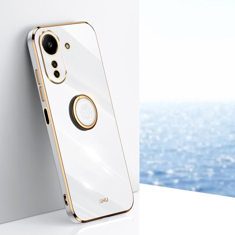 XINLI Straight Edge 6D Electroplate TPU Phone Case with Ring Holder, For Xiaomi 14, For Xiaomi Redmi Note 13 5G, For Xiaomi Redmi 13C 4G