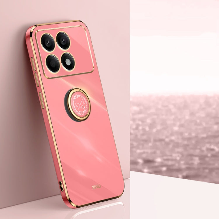 XINLI Straight Edge 6D Electroplate TPU Phone Case with Ring Holder, For Xiaomi Redmi Note 12R, For Xiaomi Redmi K70, For Xiaomi Redmi 12 4G