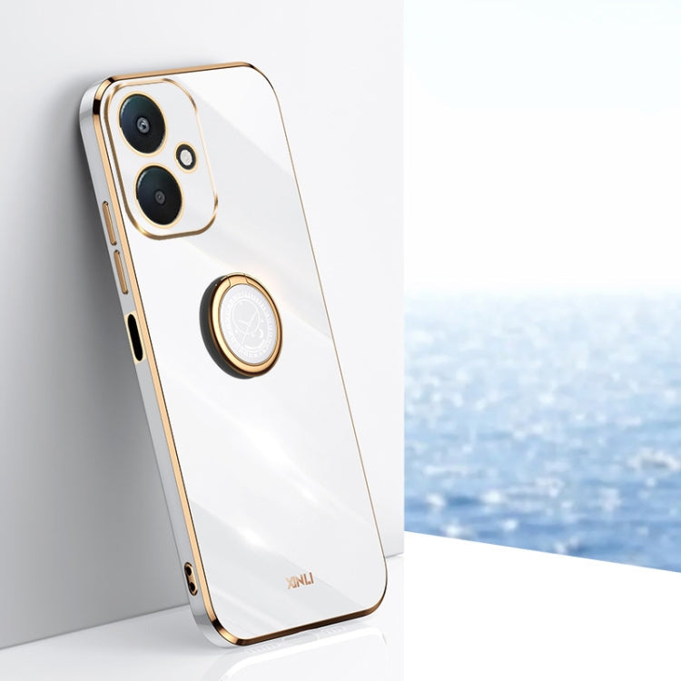 XINLI Straight Edge 6D Electroplate TPU Phone Case with Ring Holder, For Xiaomi Redmi 13C 5G, For Xiaomi Redmi K70E, For Xiaomi 14 Pro