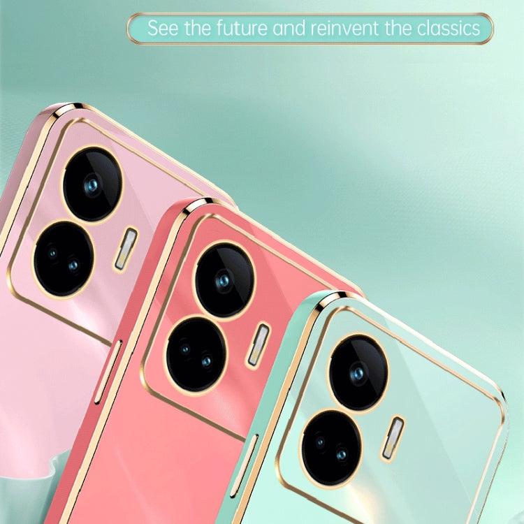 For Realme GT Neo5 SE XINLI Straight 6D Plating Gold Edge TPU Phone Case(Celestial Blue)
