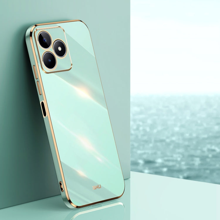 XINLI Straight 6D Plating Gold Edge TPU Phone Case, For Realme 11 5G, For Realme C53 2023, For Realme 11 Pro+ 5G
