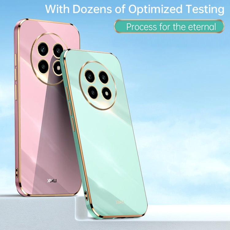 For Realme 13 Pro Global XINLI Straight 6D Plating Gold Edge TPU Phone Case(Celestial Blue)