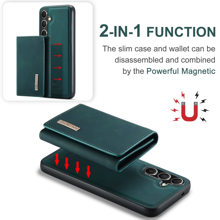 For Samsung Galaxy S24 5G DG.MING M1 Series 3-Fold Multi Card Wallet + Magnetic Phone Case(Green)