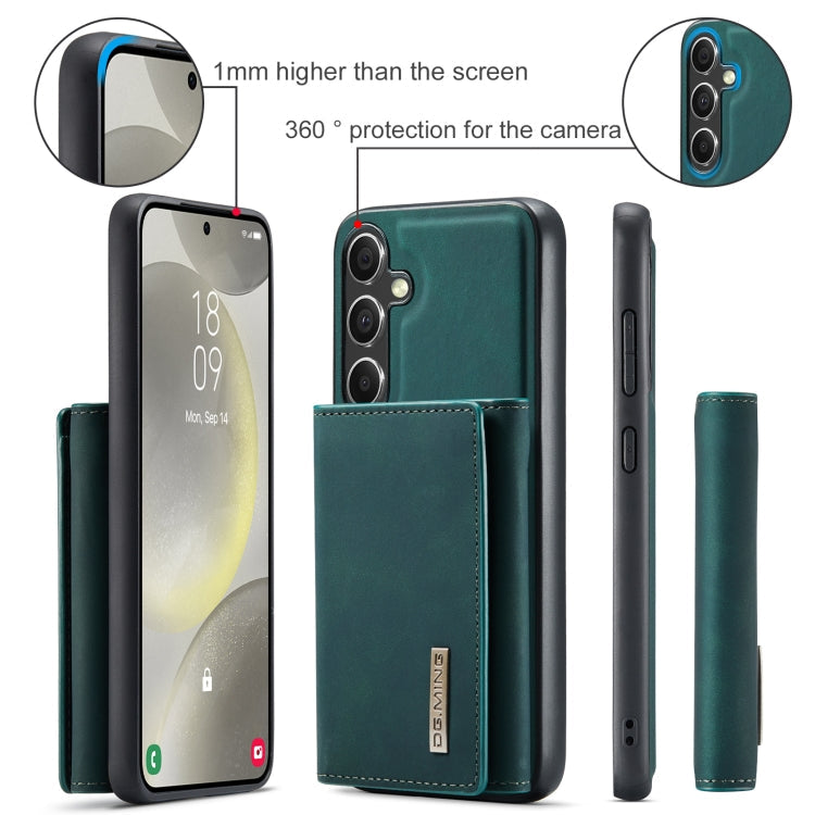 For Samsung Galaxy S24 5G DG.MING M1 Series 3-Fold Multi Card Wallet + Magnetic Phone Case(Green)