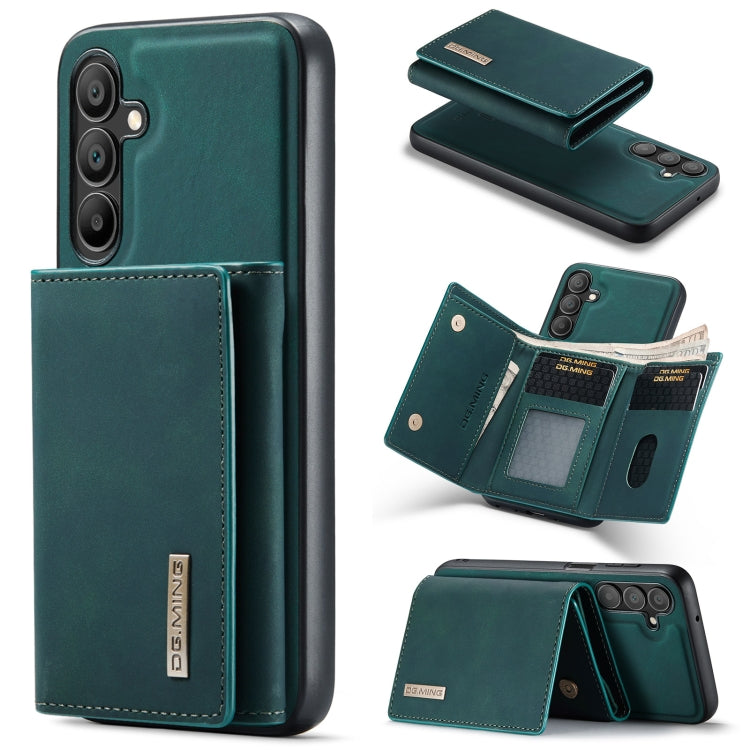 For Samsung Galaxy A15 5G / A15 4G DG.MING M1 Series 3-Fold Multi Card Wallet + Magnetic Phone Case(Green)
